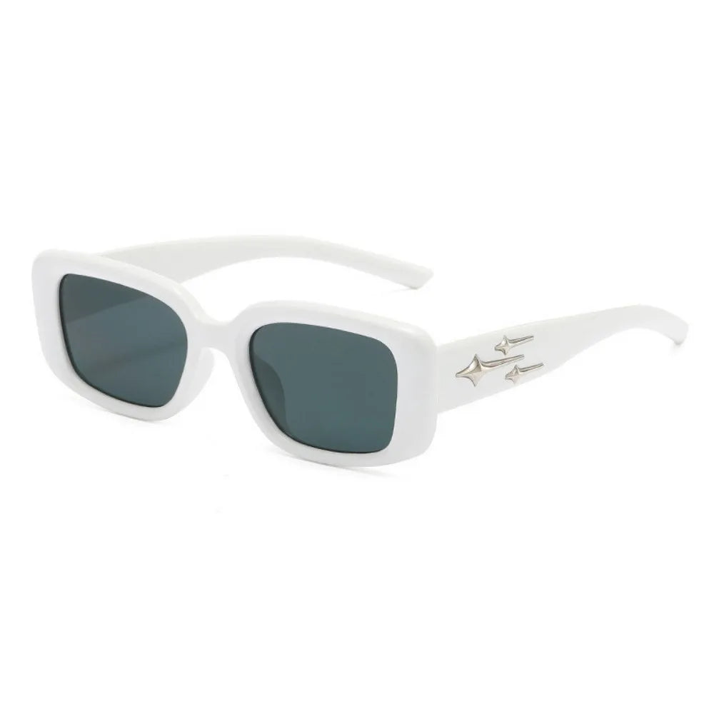 Korean Version Fashion Retro Rectangle  Sunglasses for Women Men StarHigh Quality Shade Glasses Anti UV Street Photos Eyeglasses