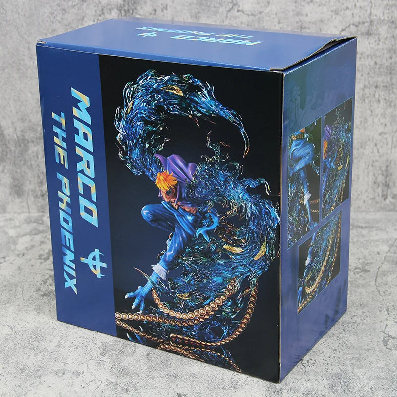 33CM 13in Anime One Piece Whitebeard Pirates Marco Flying Ver. PVC Action Figure