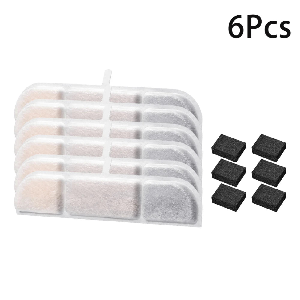 6/8/12/14/16PCS Activated Carbon Replacement Filters Pet Auto Drinking Fountain