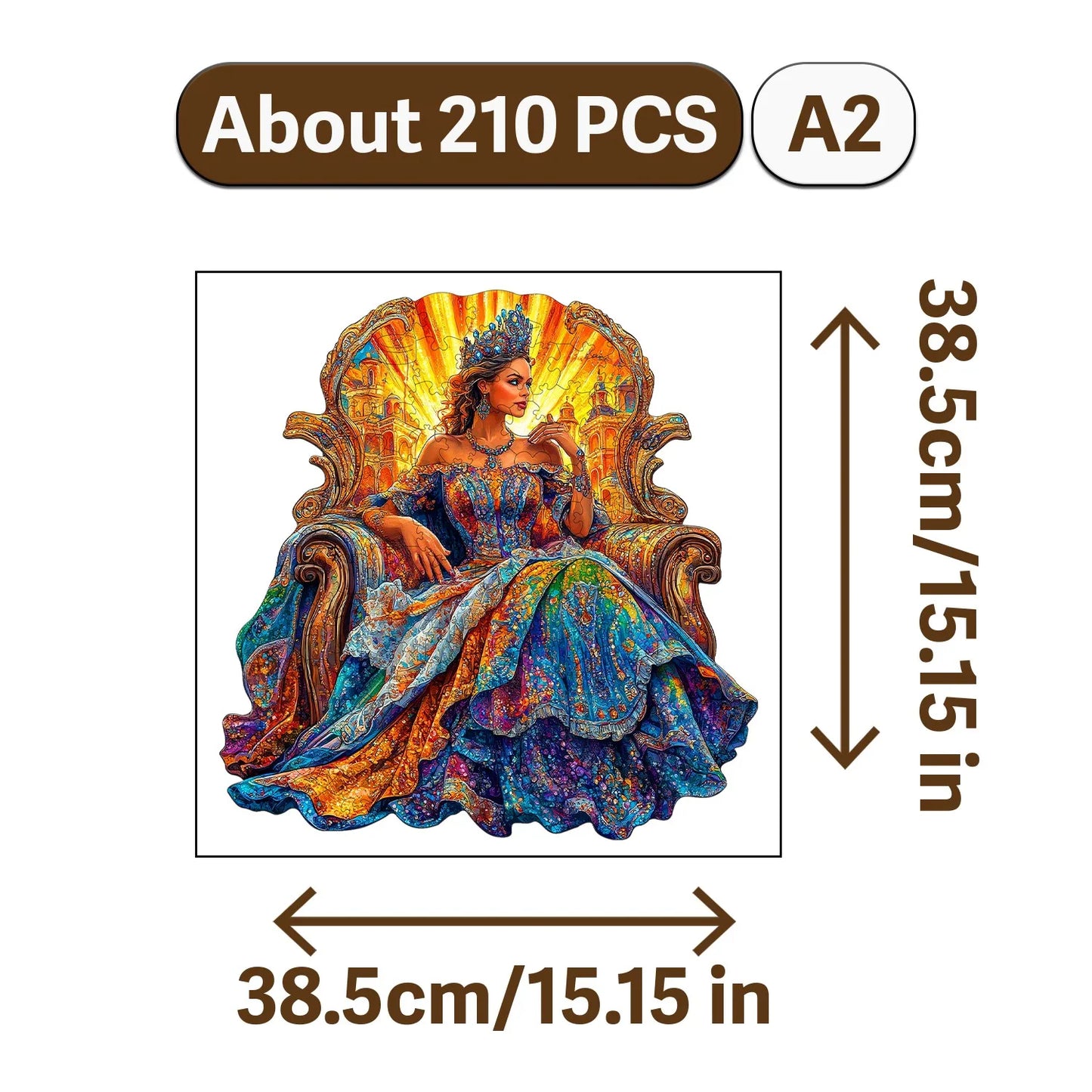 Children and The Queen Wooden Jigsaw Puzzle Wood Home Decor Painting Christmas and Halloween Gift Toy for Teen and Kid