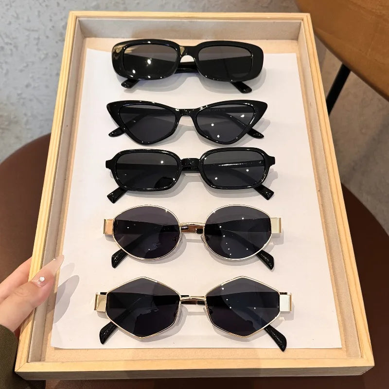 5pcs Fashionable and Trendy Compact Sunglasses Fashionable Unisex Sunglasses Casual and Retro Style Suitable for Daily Wear
