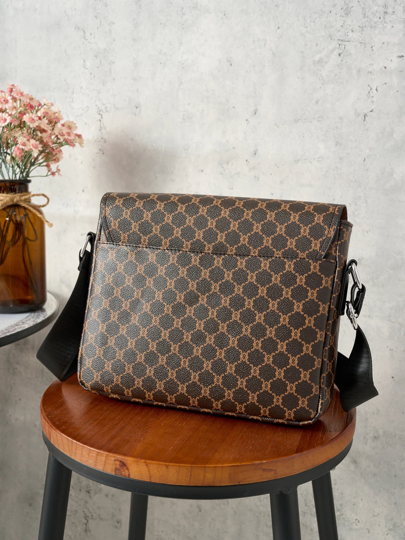 Simple Casual Flap Crossbody Bag Business Work Commuter Portable Shoulder Bag