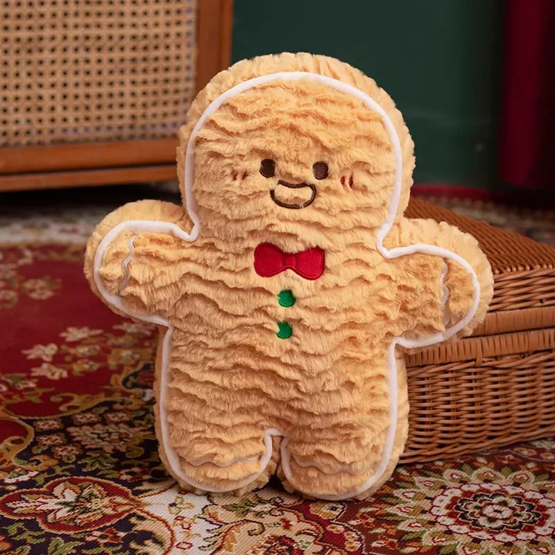 Kawaii High Quality Christmas Plush Toy Doll Pillow Christmas Tree Gingerbread Man Santa Claus Wreath Party Decoration Girl Gift