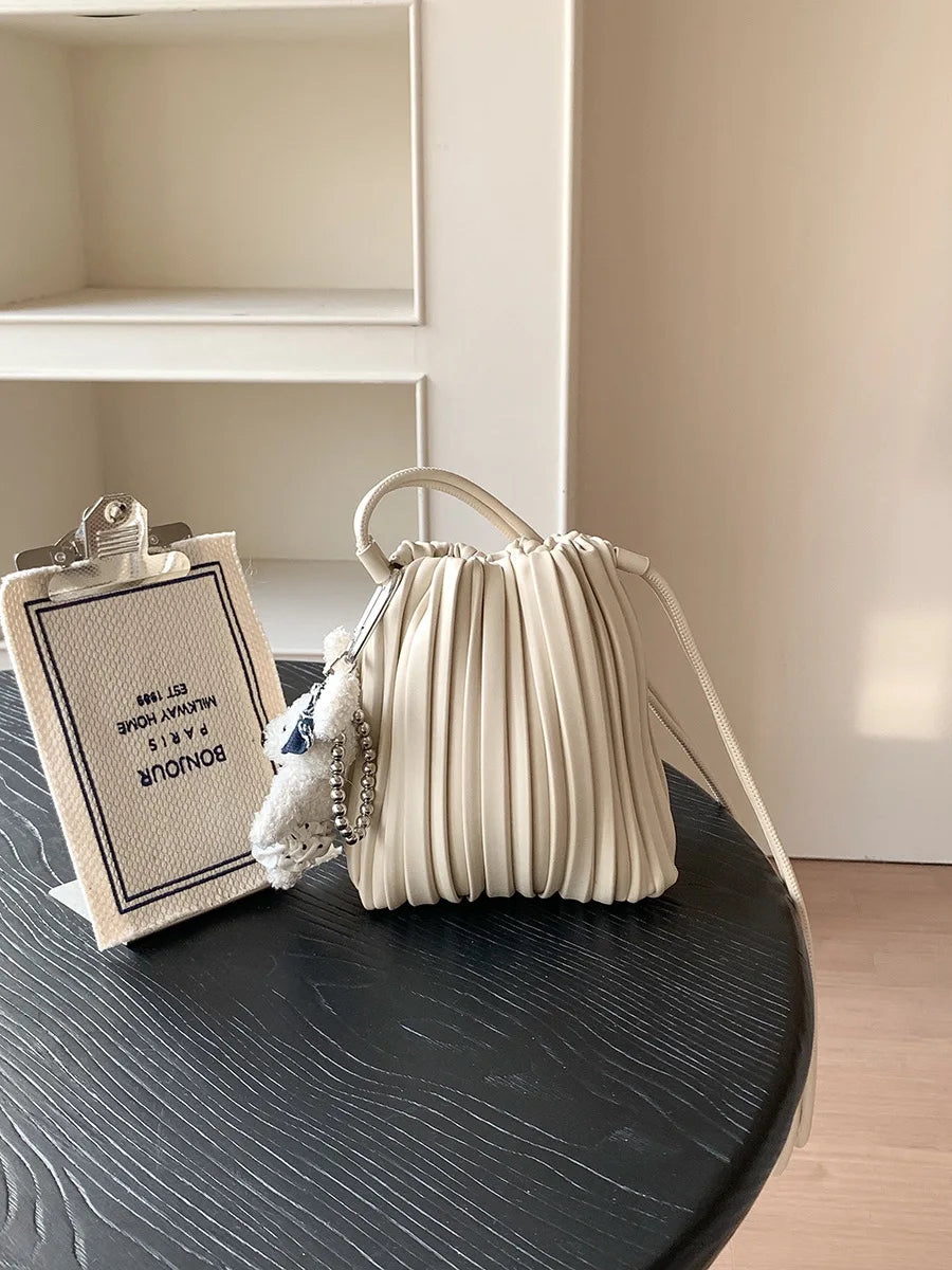 Beige Summer Fashion Crossbody Bag Women's PU Shoulder Mini Luxury Casual Bag