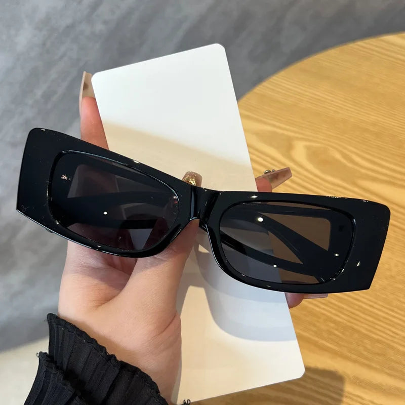 JNPCXI New Retro Cat Eye Women Sunglasses Fashion Black Orange Shades UV400 Men Trending Rivets Punk Sun Glasses