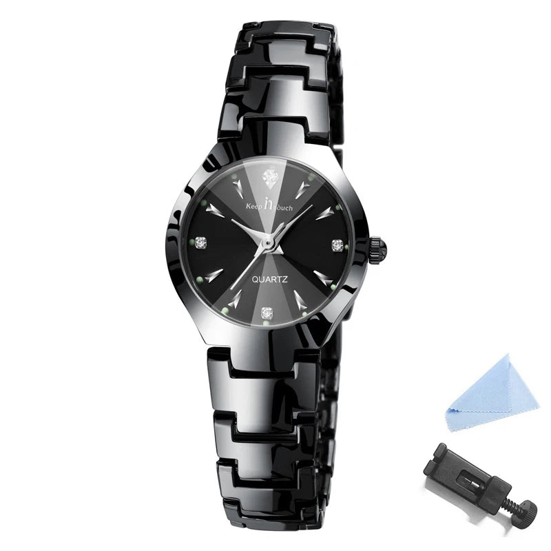 Women's Stainless Steel Watch High-quality Fashion Casual Watches For Women Waterproof Quartz Wristwatch With Calendar Luminous