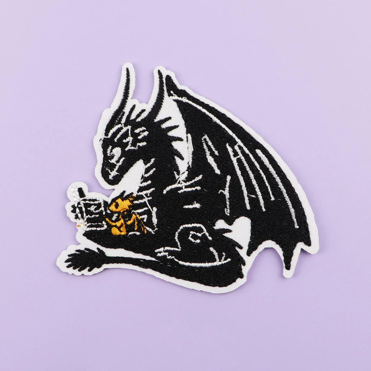 Black Dragon Embroidery Patch Cartoon Iron On Patches For Clothing Thermoadhesive Patches On Clothes DIY Sew Badges