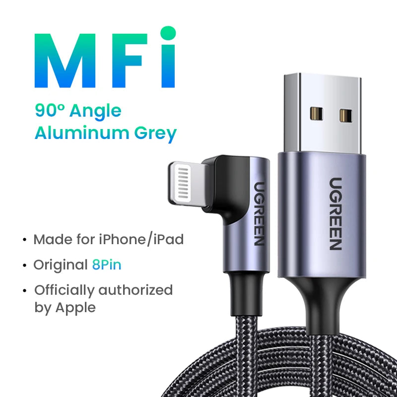 MFi USB to Lightning Cable for iPhone 14 13 12 Pro Max 2.4A Fast Charging apple