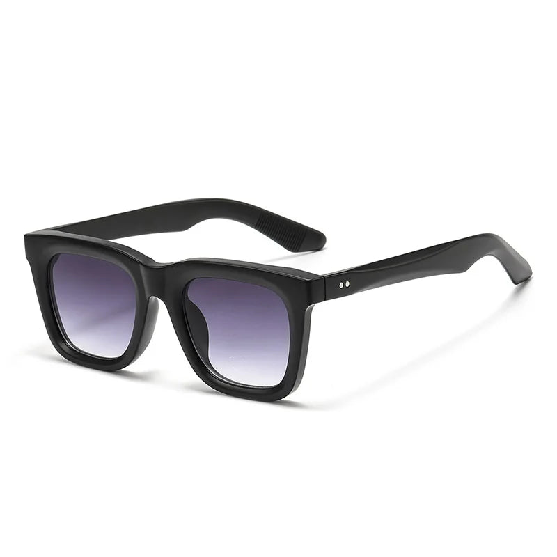 JNPCXI New Square Rivets Women Sunglasses Black Blue Shades Fashion Clear Lens Frame Men Sun Glasses UV400