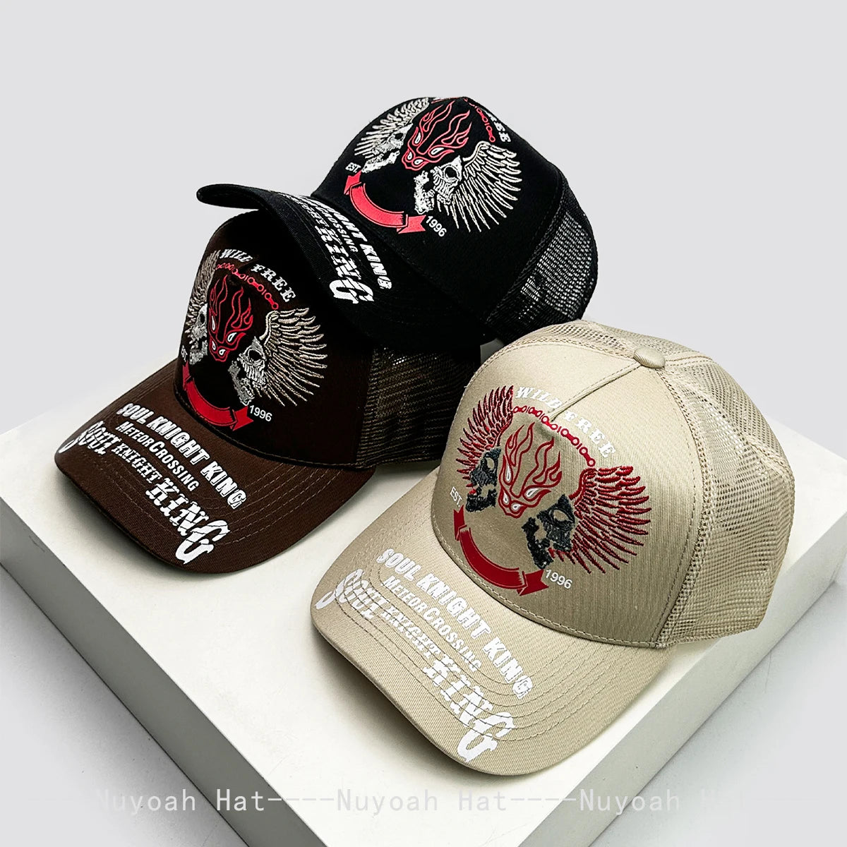 New Men Women Hip Hop Soul Knight King Embroidery Baseball Hats Breathable Personal Sunshade Trucker Caps Street Versatile ins
