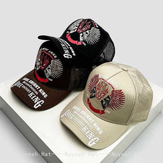 New Men Women Hip Hop Soul Knight King Embroidery Baseball Hats Breathable Personal Sunshade Trucker Caps Street Versatile ins
