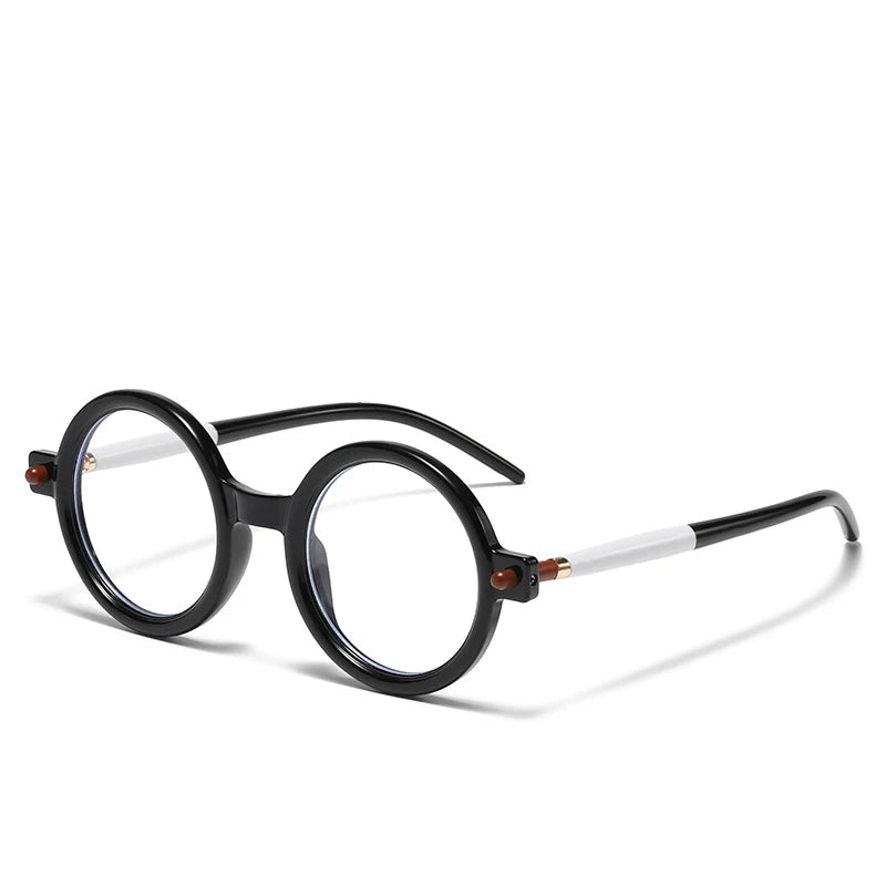 JNPCXI Retro Sunglasses Round Blue Light Glasses Men Vintage Eyeglasses Eyewear Women Trending Rivets Sun Glasses