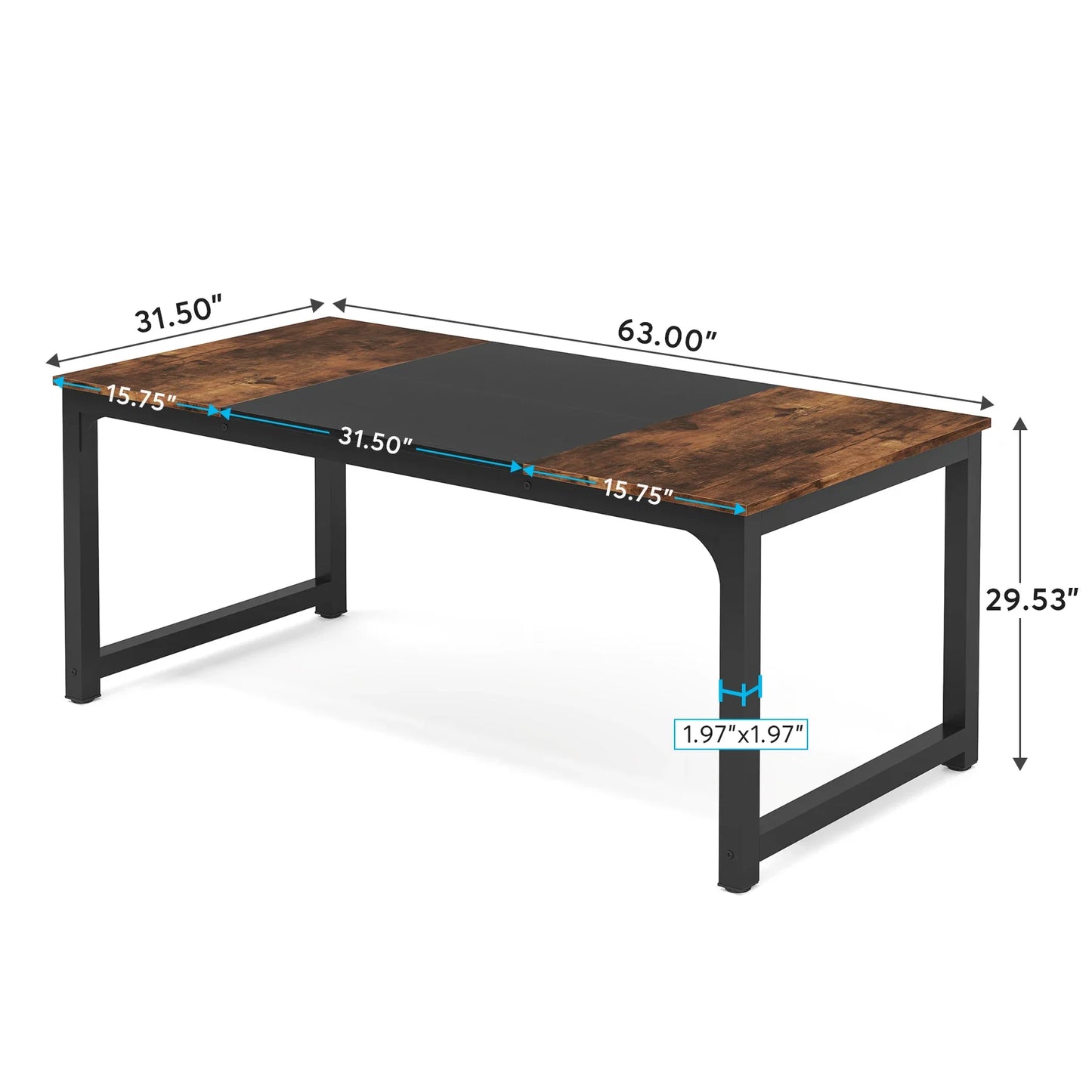 Tribesigns Large Office Desk Computer Table Study Writing Workstation for Home