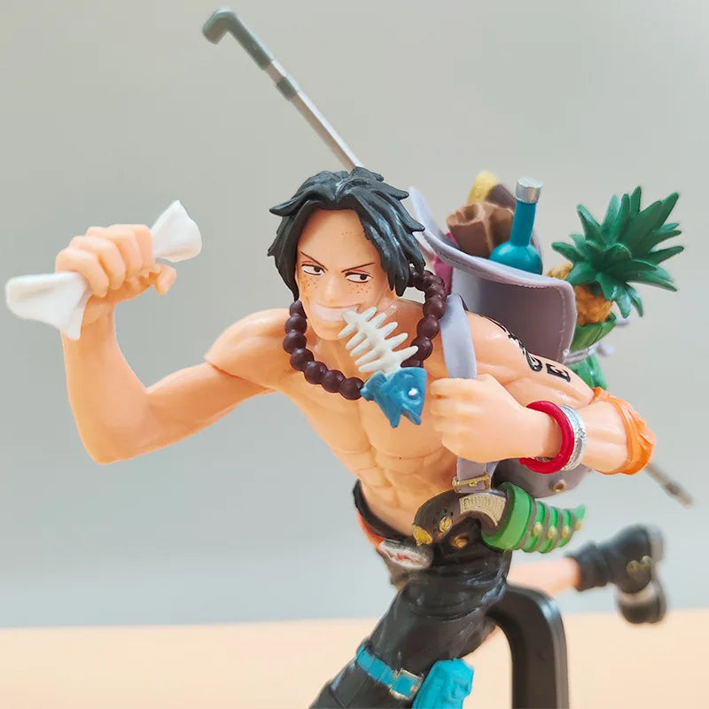 Bandai One Piece Figure Luffy 3 Brothers 3PCS/Set Of Sabo Ace Luffy Anime Model