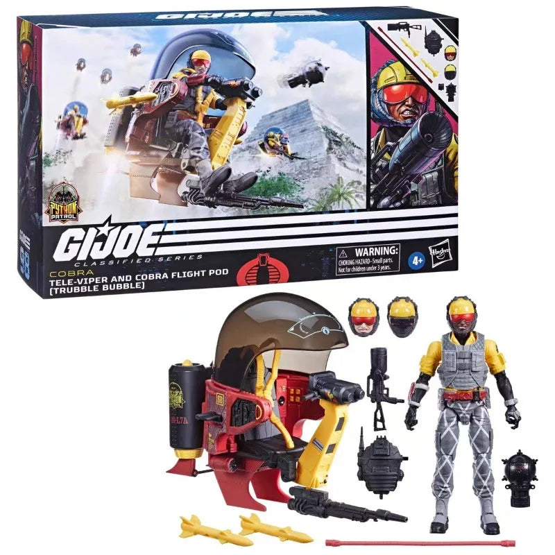 Original Hasbro G.I. Joe Classified Series 098 Tele Viper Cobra Flight Pod Trubble Bubble Action Figure Model Toys Collection