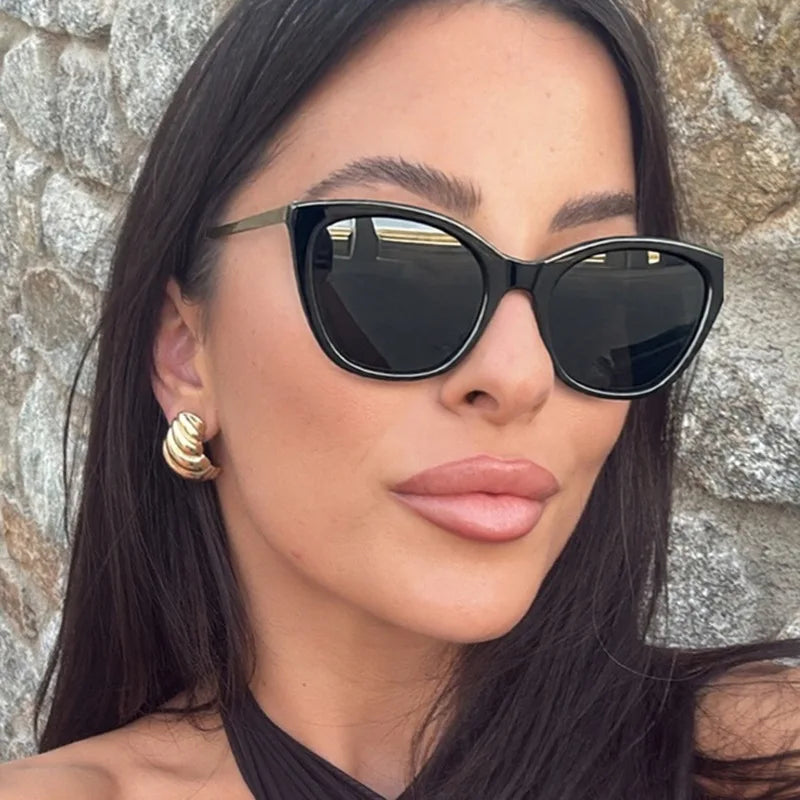 JNPCXI New Cat Eye Sunglasses Women for Female Fashion Shades Luxury Brand Designer Y2k Punk Sexy Ladies Eye Glasses