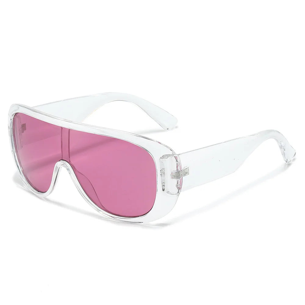 JNPCXI New Oversized Pilot One Piece Sunglasses Women Fashion Gradient Shades UV400 Men Trending Punk Outdoor Sun Glasses