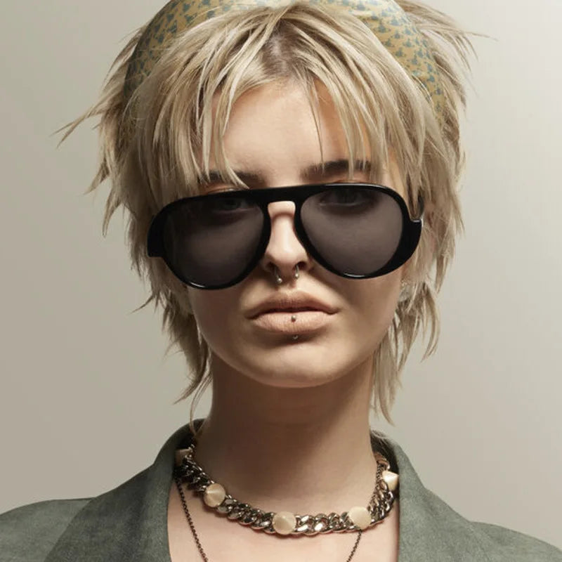 JNPCXI New Retro Round Sunglasses Women Fashion Brand Design Gradient Shades UV400 Men Punk Sun Glasses