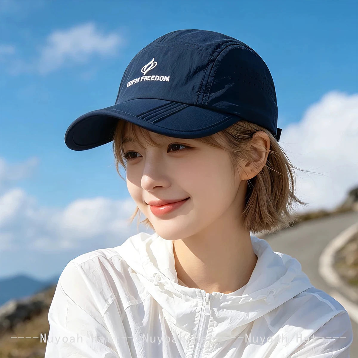 New Men Women Korean Quick Drying Embroidered Letters Baseball Hats Sunshade Foldable Breathable Outdoor Peaked Caps Versatile