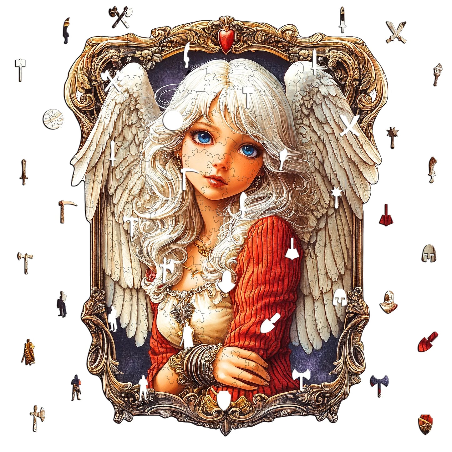Fantasy Wooden Jigsaw Puzzle - Magical Style Wooden Decor Painting - Christmas and Halloween Gift Toy For Teen And Kid