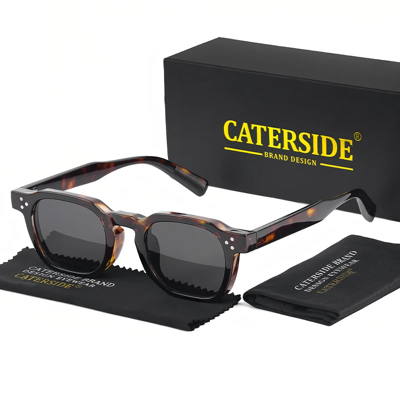 CATERSIDE Retro Square Sunglasses Men Punk Fashion Brand Sun Glasses for Women Travel Party UV400 Summer Style Lunette De Soleil