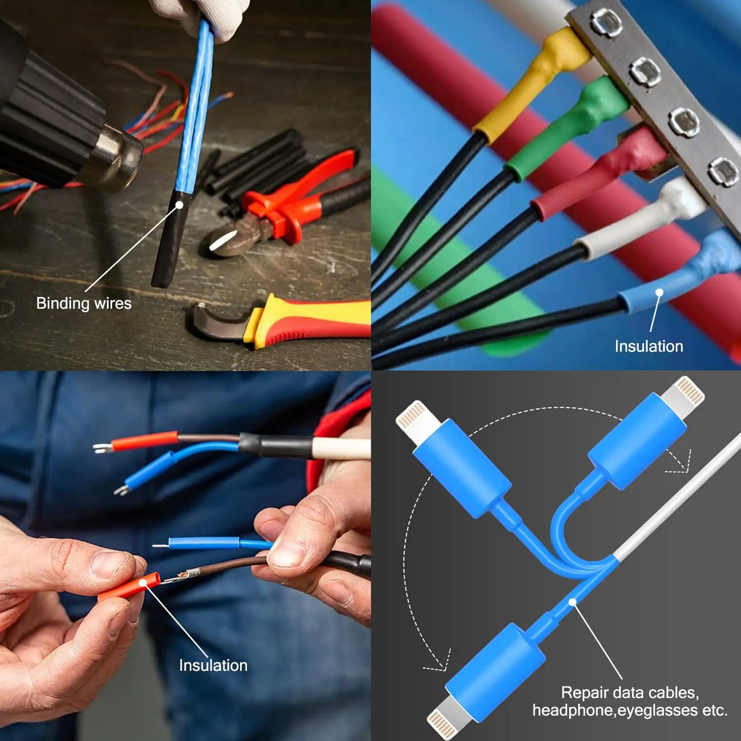 2M Heat Shrink Tubing 4:1 Dual Wall Adhesive Lined Marine Grade Heat Shrink 4/6/8/12/16mm Wire Heat Shrink Tubing Insulation