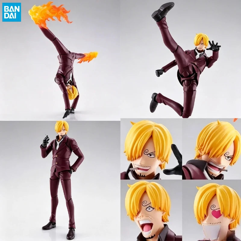 【IN STOCK】Original Bandai S.H.Figuarts One Piece Sanji Vinsmoke Wano Country Onigashima 15cm Action Figure Collectible Model