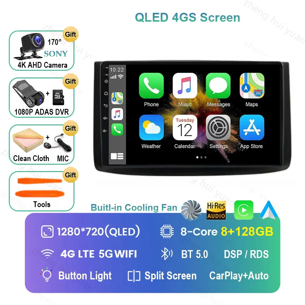 For Chevrolet Aveo T250 2006 - 2012 Nexia 1 2020 2021 - 2022 Android 16 CarPlay Auto Car Radio Multimedia navigation video DVD