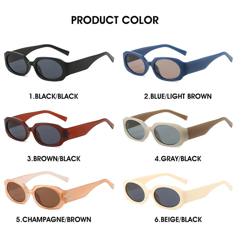 JNPCXI New Small Rectangle Sunglasses Women Champagne Shades UV400 Fashion Men Punk Sun Glasses
