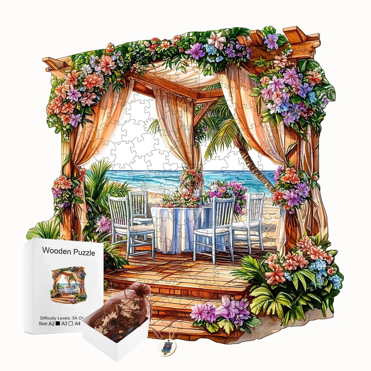 Challenging Wooden Jigsaw Puzzles Home Decor Unique Shape Christmas and Halloween Gift Toy for Teen and Kid