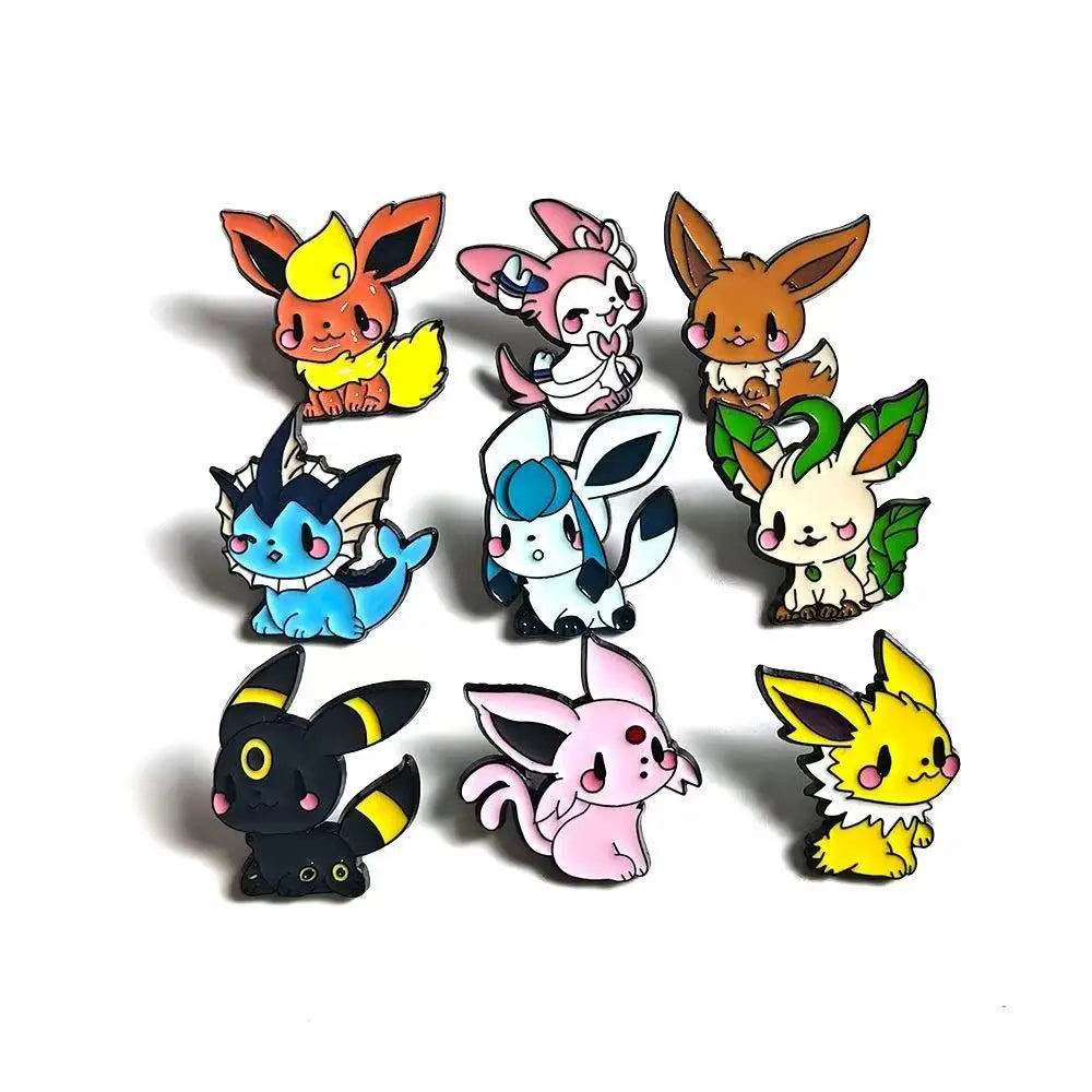 9 PCS Cute Anime Monster Enamel Pin Cool Duck Turte Brooch Pines Lapel Pins Badge on Backpack Costume Accessories Jewelry Friend