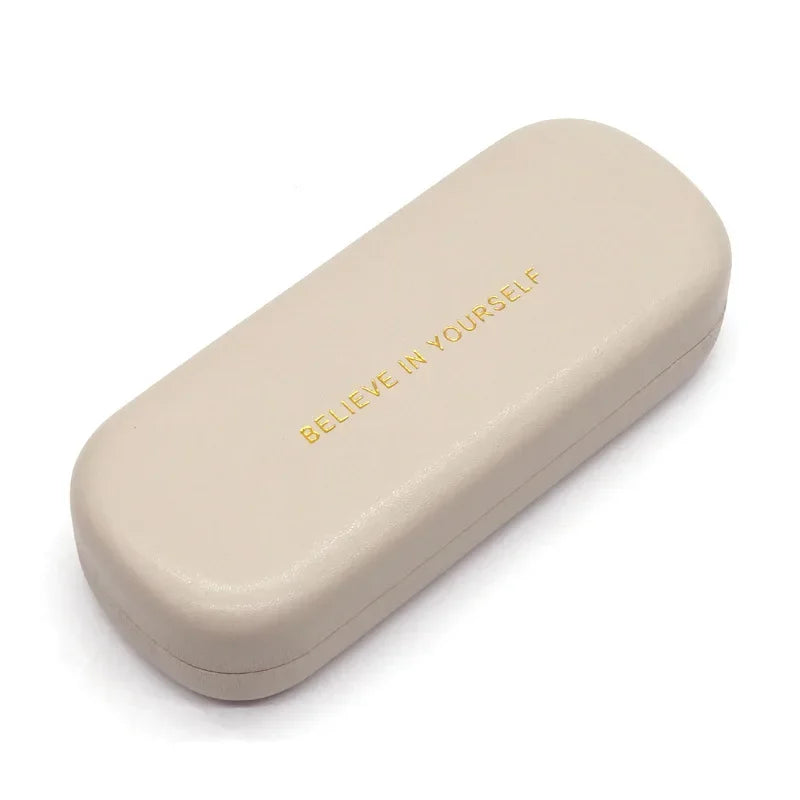 JNPCXI New Retro Black PU Leather Reading Glasses Case Box Simple Hard Eyeglasses Protector Sunglasses Storage Case