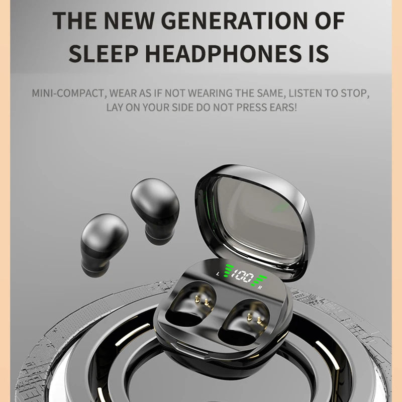 VIVO mini Invisible Sleep Headphones Wireless Bluetooth 5.3 Earbuds Noise Canceling Long Lasting with HIFI Bass Quality Sound