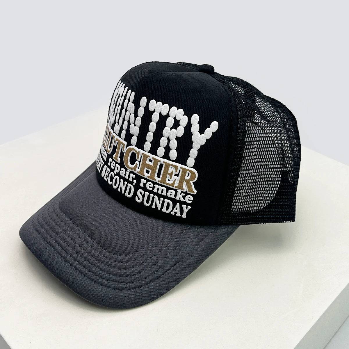 New Unisex Color Block 3D Printed Letters Baseball Hats Sunshade Hip Hop Breathable Street Trucker Caps Mesh Versatile Outdoor