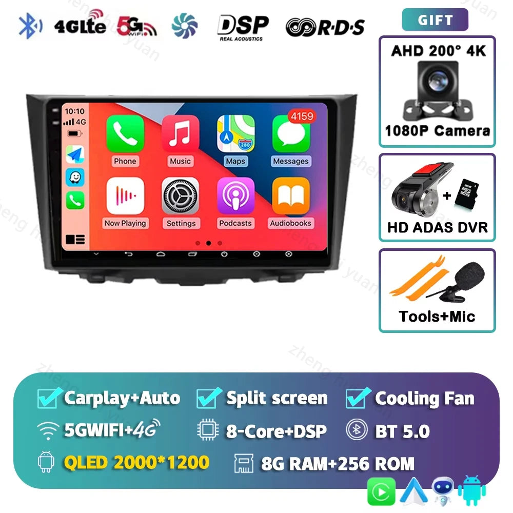 CarPlay Auto Android 15 For Suzuki Kizashi 2009 - 2015 Car Radio Multimedia navigation video DVD Autoradio Stereo 2din 4G+BT GPS