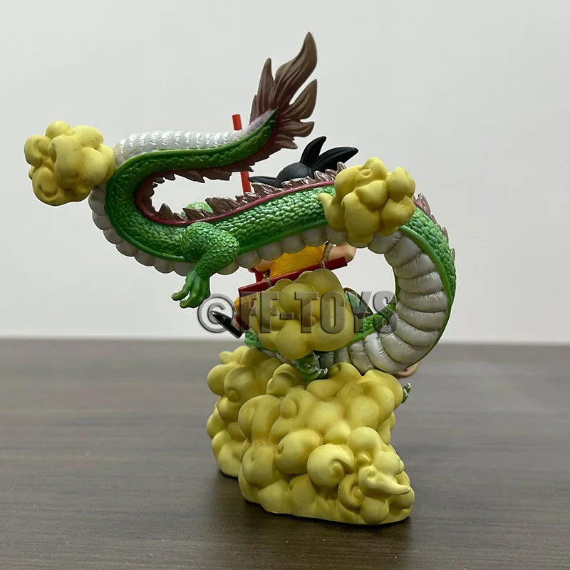 Anime Dragon Ball Son Goku With Shenlong Figure Shenron Action Figure 14cm Pvc Statue Collection Model Toys Gifts