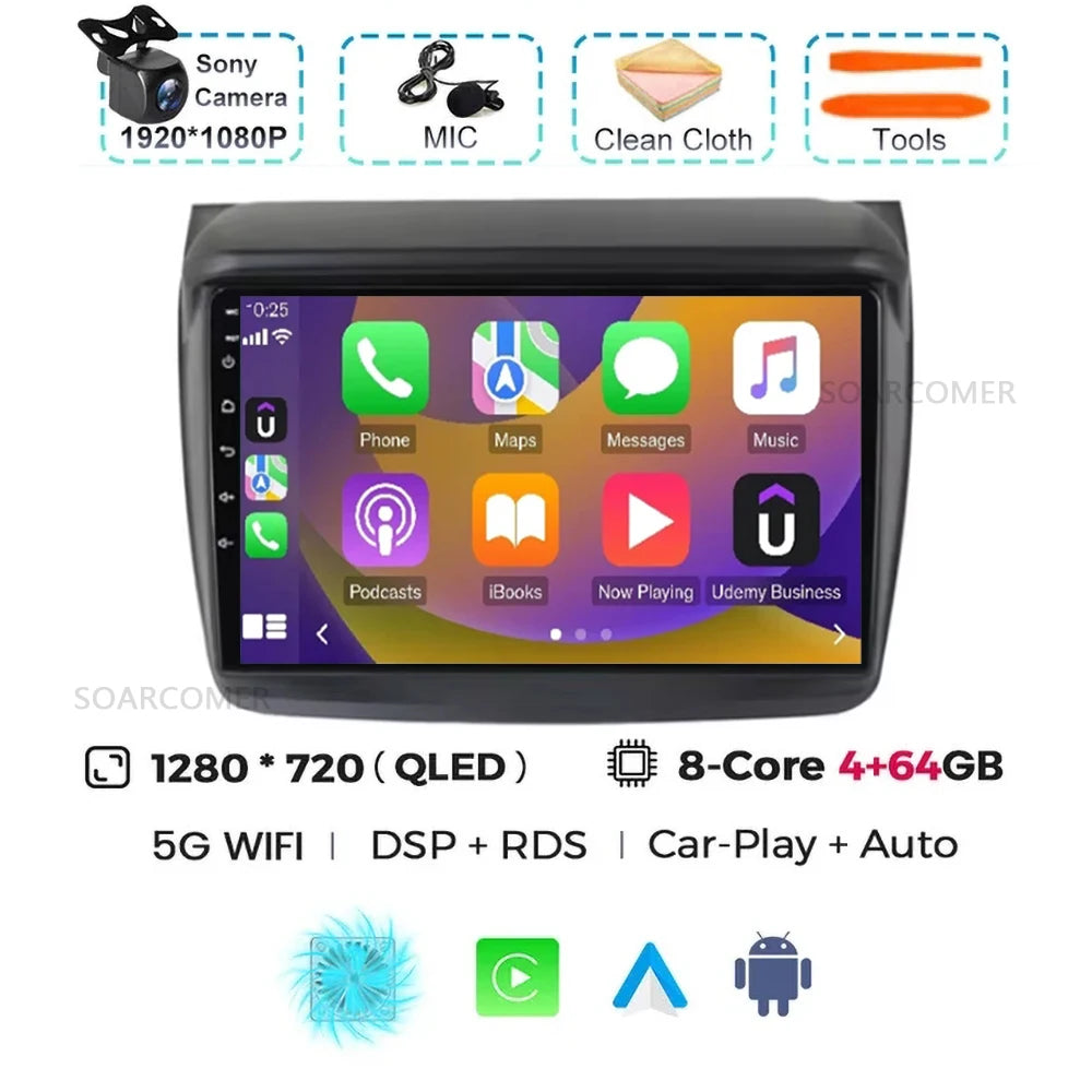 Android 15 For Mitsubishi Pajero Sport 2 2008 - 2017 L200 Triton 2006 - 2014 Android Car Radio Multimedia Video Player stereo BT