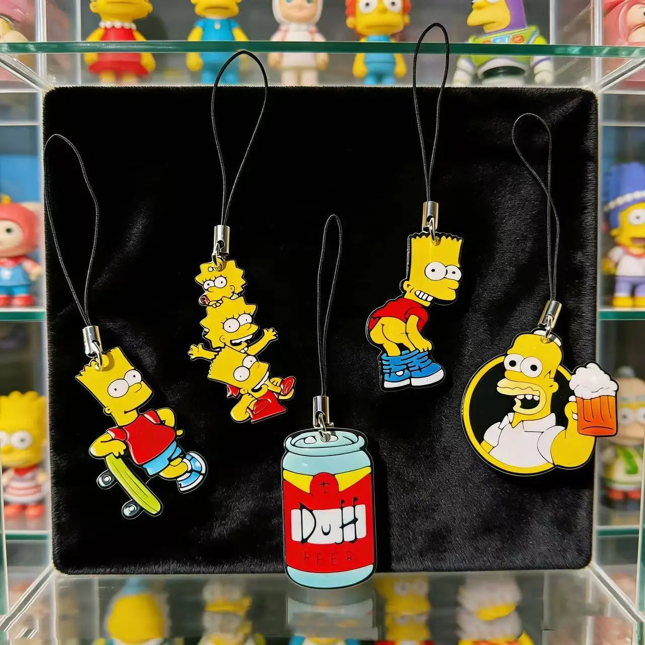5/10pcs Cartoon  Acrylic Phone Chains Cute Unisex Cellphone Pendant Charms Anti-Loss Keychains Lanyard Jewelry for Fans