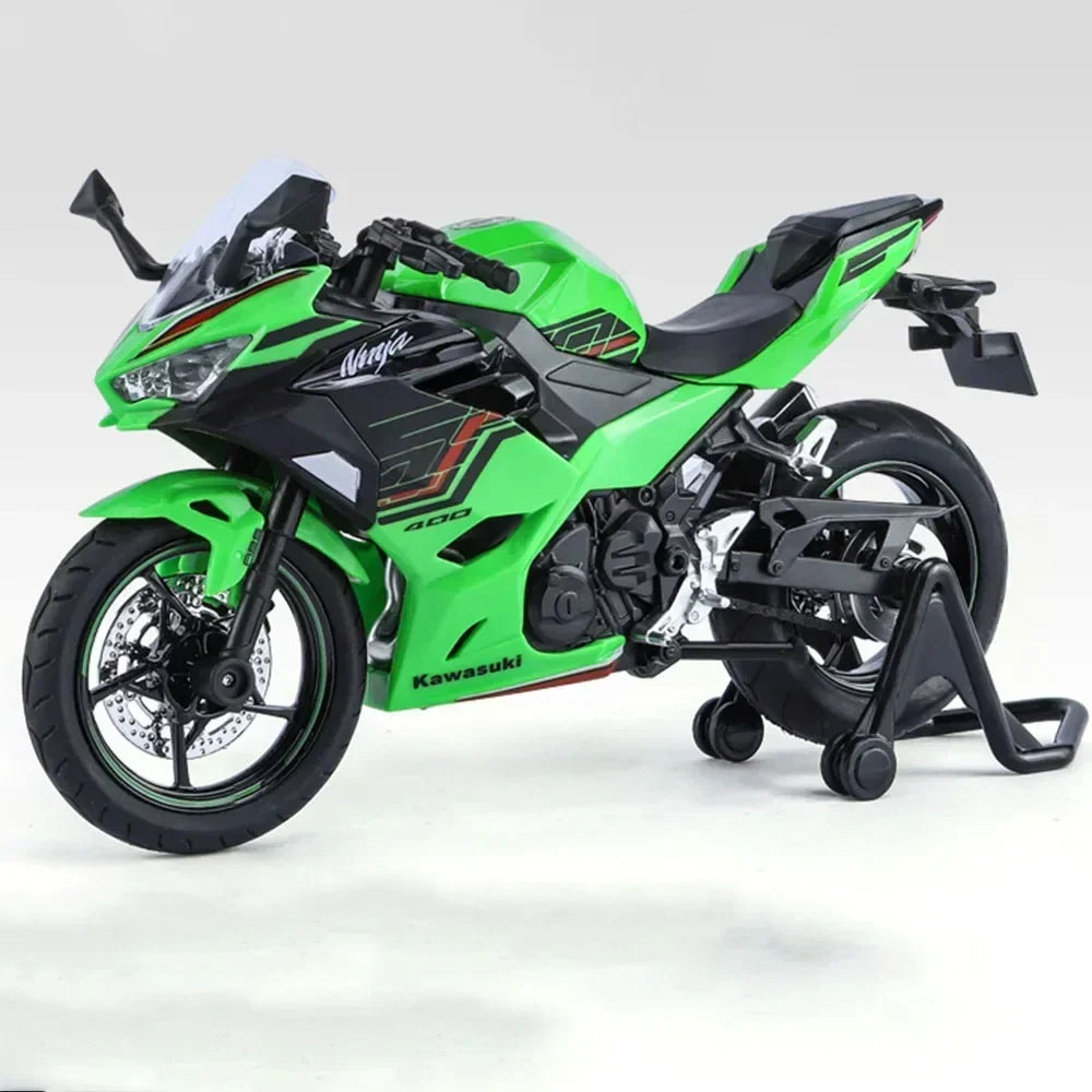 1:12 Kawasaki Z1000 Ninja 400 Alloy Diecast Motorcycle Model Toy Shock Absorption Front Wheel Steering Motorbick Boyfreiend Gift
