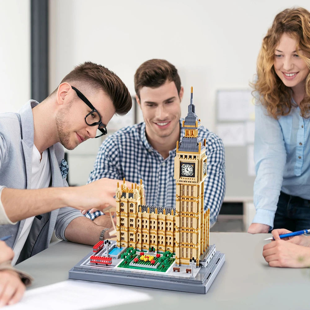 6473pcs London Big Ben Architecture Blocks World's Famous Difficult Assembly
