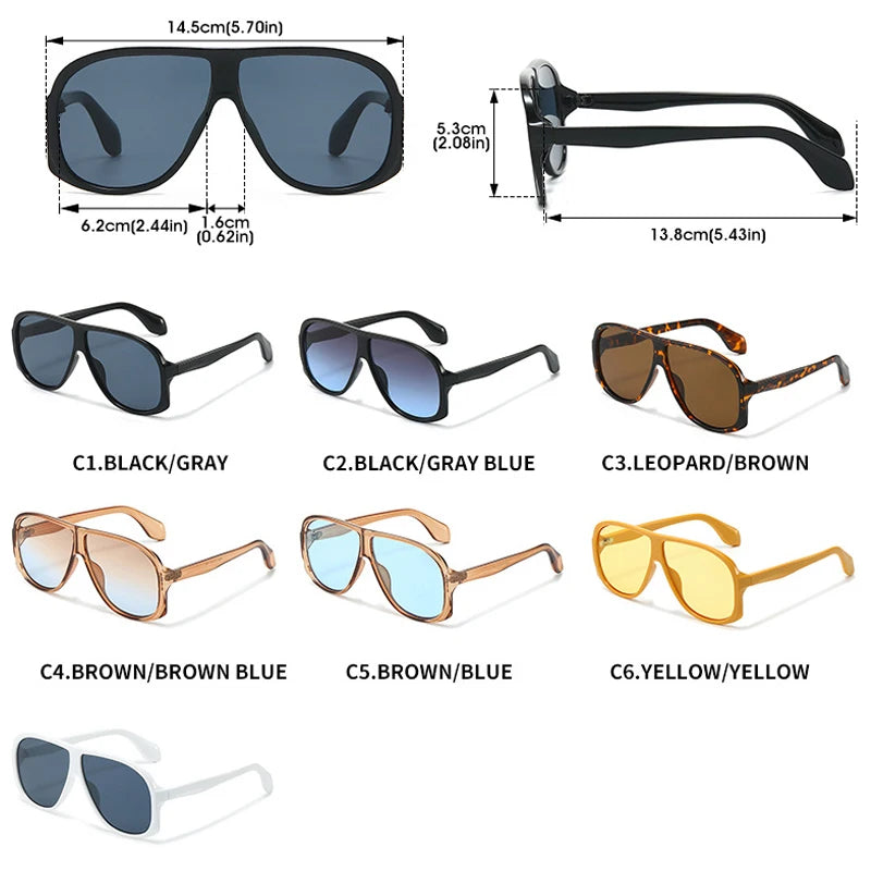 JNPCXI Retro Double Bridges Men Pilot Sunglasses Fashion Tea Rivets Decoration Shades UV400 Women Trending Sun Glasses