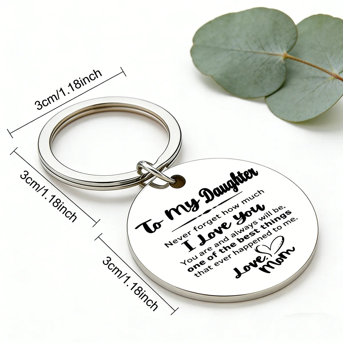 To My Daughter Keychain from Mom Never Forget How Much I Love You Ideal Gift for Daughter'S Birthday, Graduation