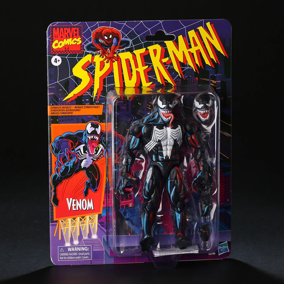 Marvel Legends Venom Retro Animated Action Figure Model, Collectible Figurine
