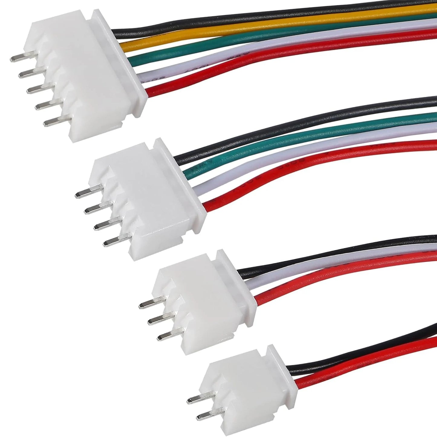 40 Pairs JST XH2.54 Connectors Wire Cable Plug Connectors 2 Pin 3 Pin 4 Pin 5 Pin XH 2.54mm Pitch Connector Kit XH 2.54mm Pitch