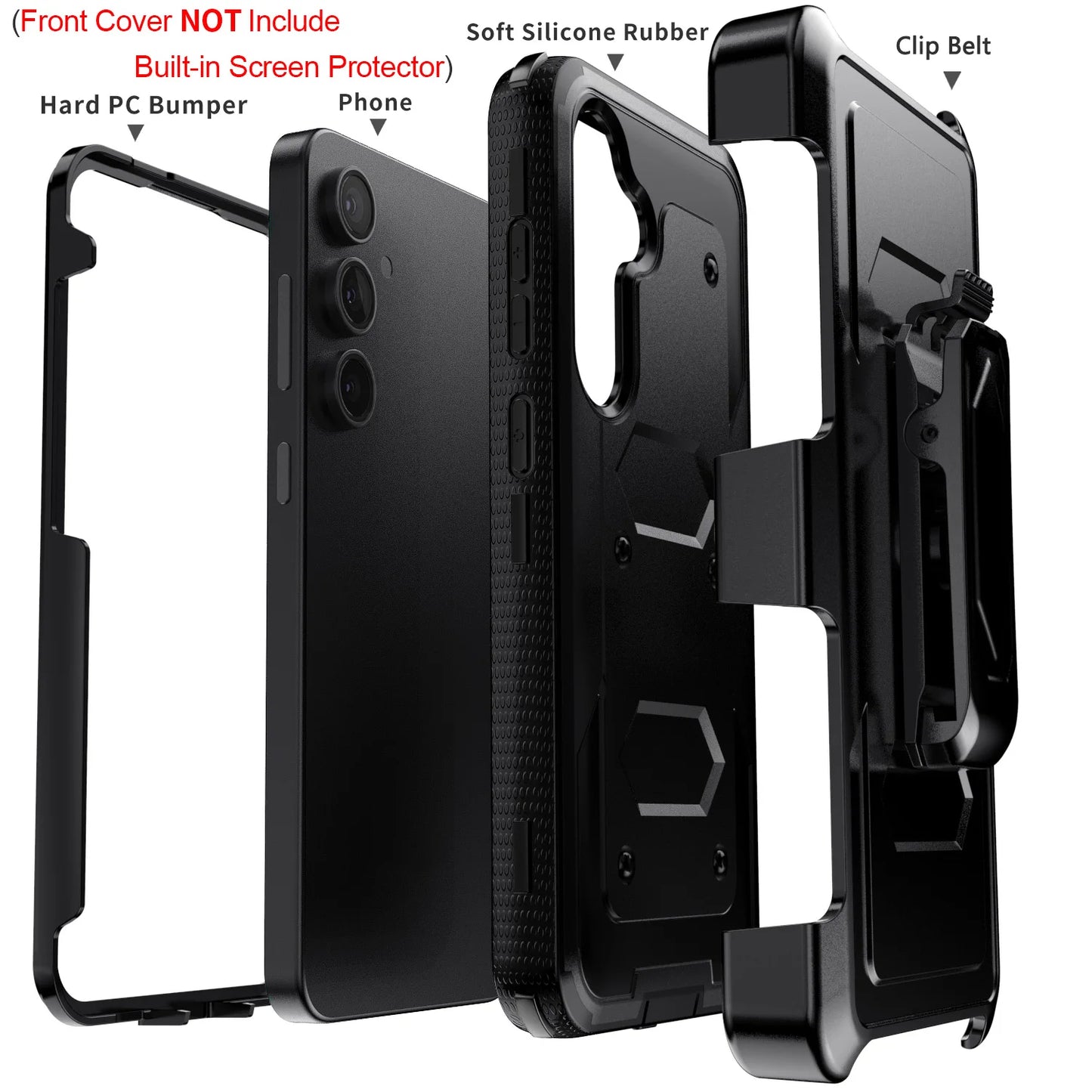 Samsung Galaxy S24/S24+/S24 Ultra/S24 FE Rugged Shockproof Heavy Duty Phone Case