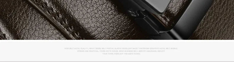 Black AutoBuckle Belt for Men, Famous Brand Business Belt PU Leather Waist Strap