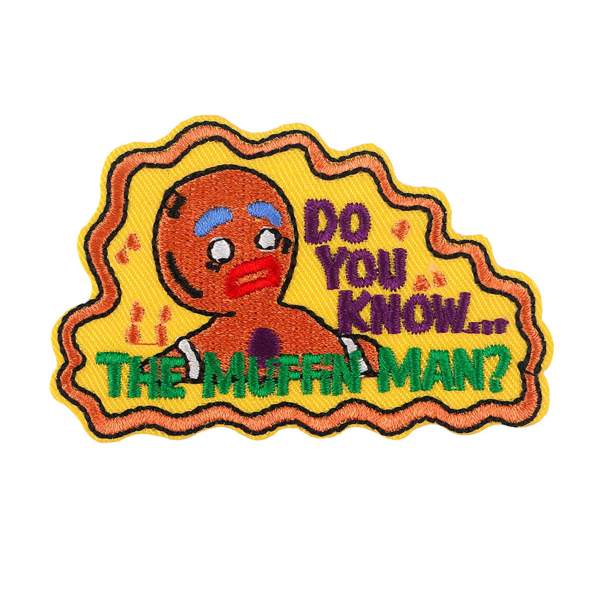 Gingerbread Man Embroidery Patch Funny Quotes Iron On Patches For Clothing Thermoadhesive Patches On Clothes DIY Sew Badges