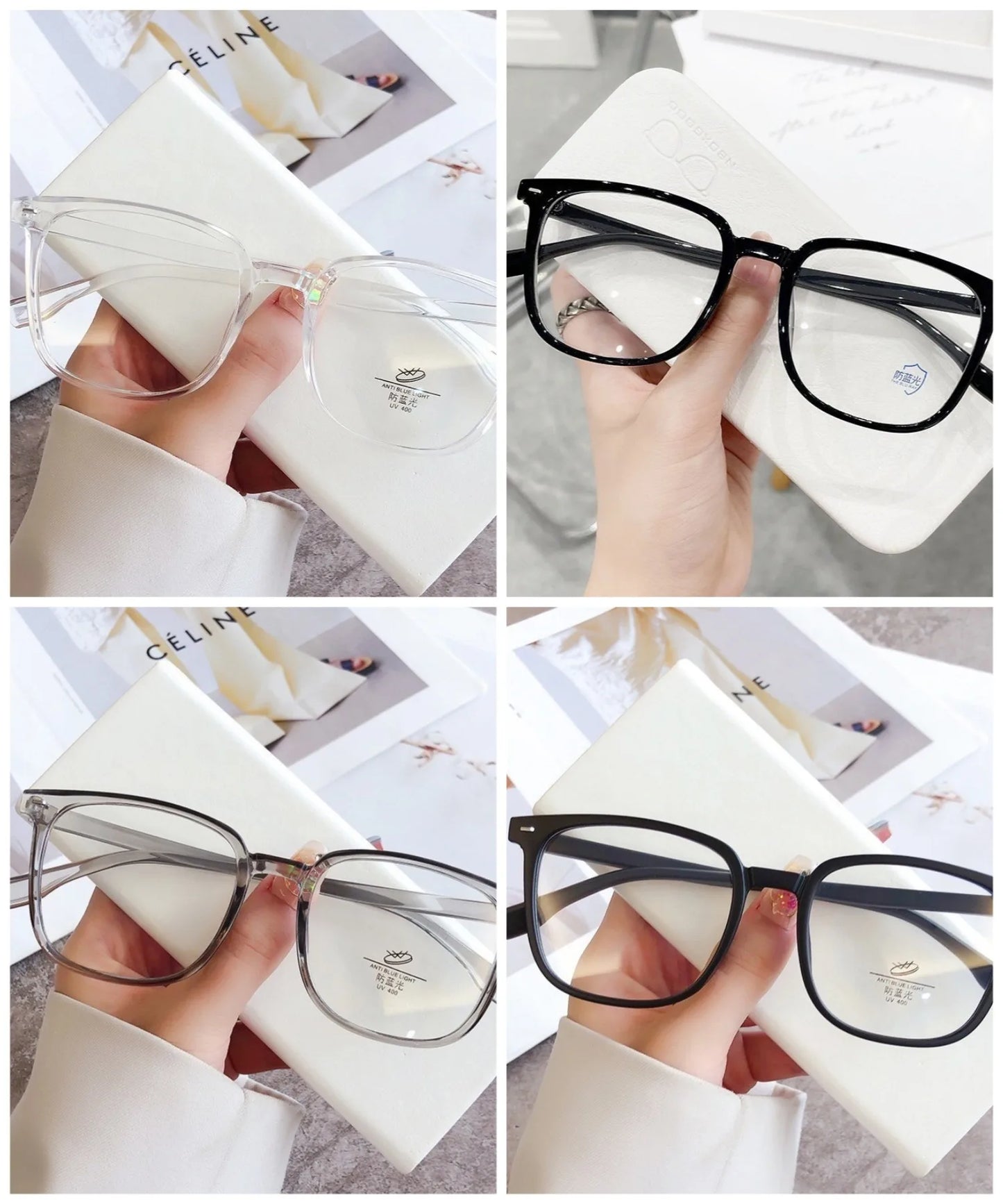 Anti Blue Light Clear Glasses Women's Anti Radiation Filter Glasses for Women/Men
