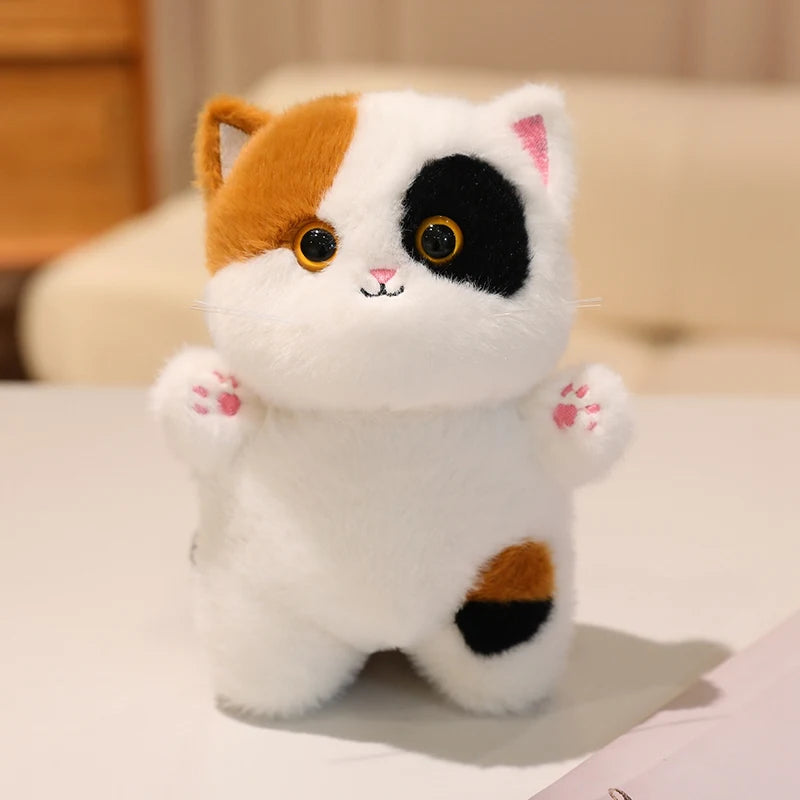 Kawaii Cat Plush Doll Toy Kitten's den Cartoon Ragdoll Cat Lucky Cat Siamese Cat Kitten  Stuffed Soft Animal Doll Gifts