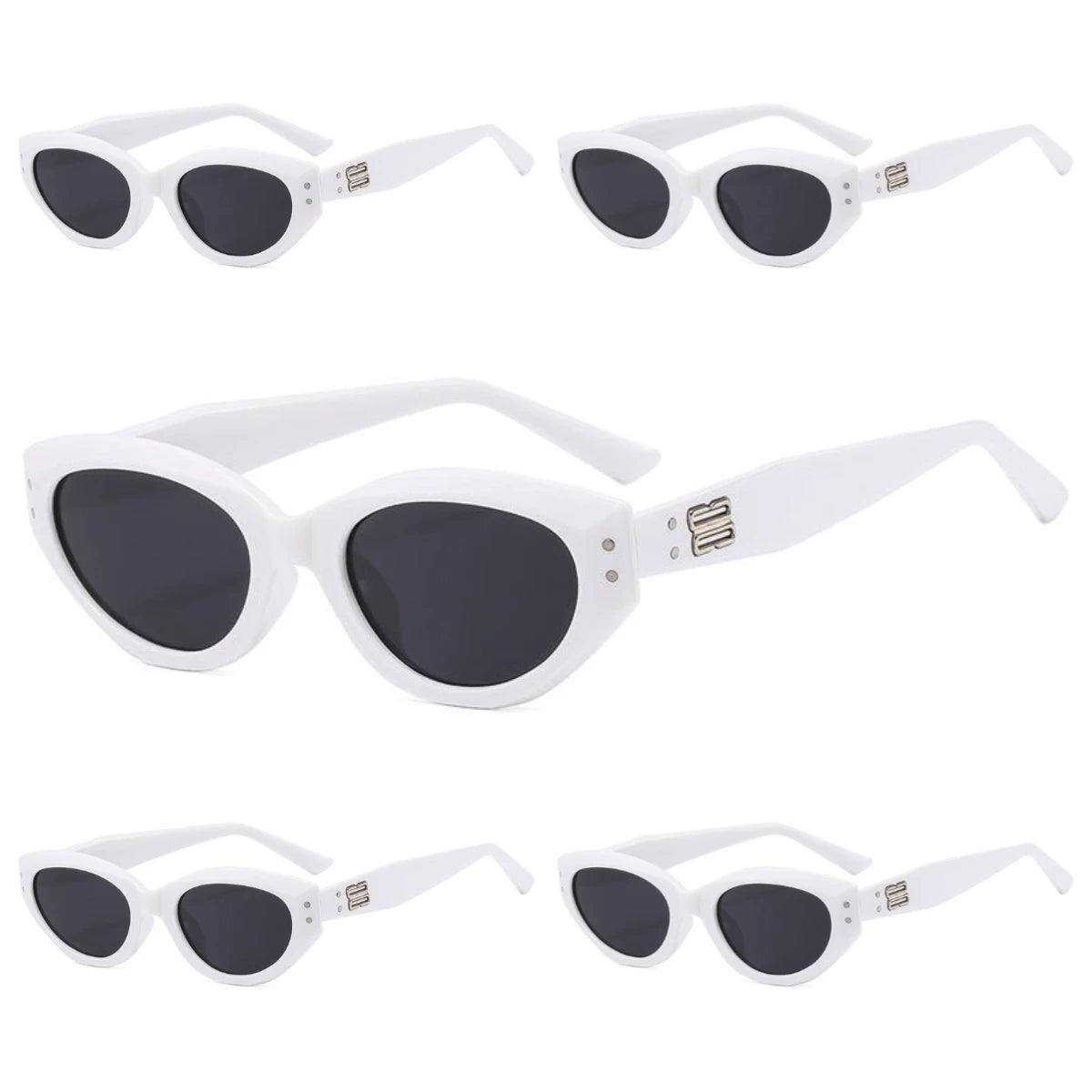 5 PCS Cat Eye European American Style Cool Hot Girl Summer Sunscreen Sunglasses